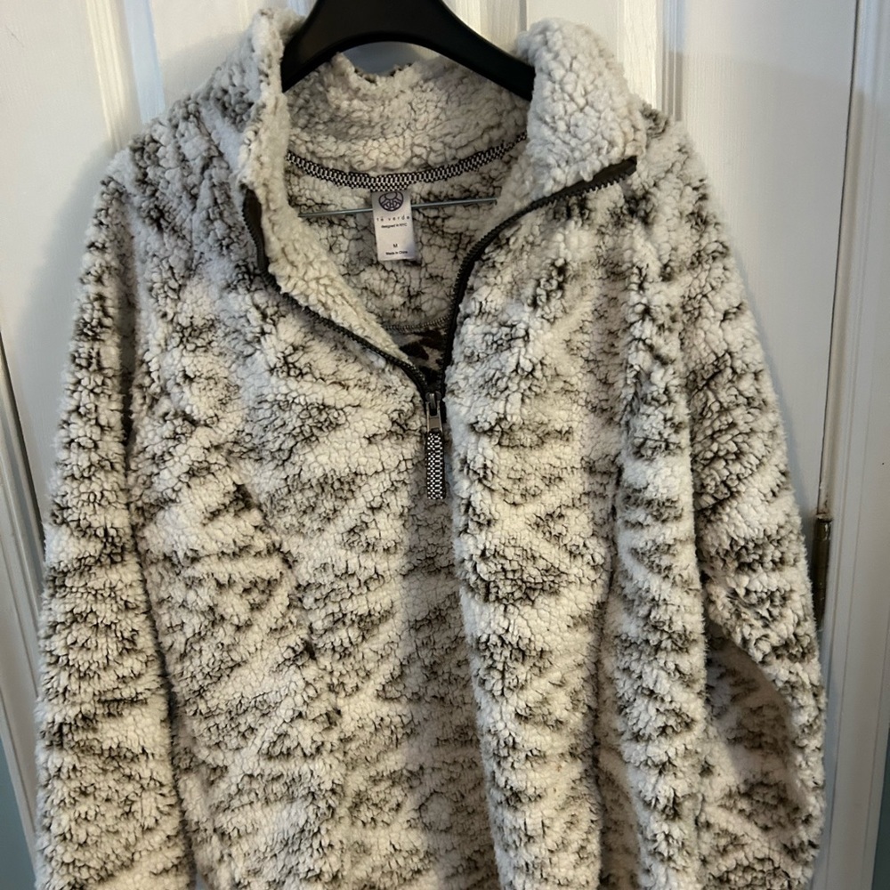 Te verde new sweater women size M color white and brown